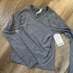 Gray Striped Lululemon Swiftley